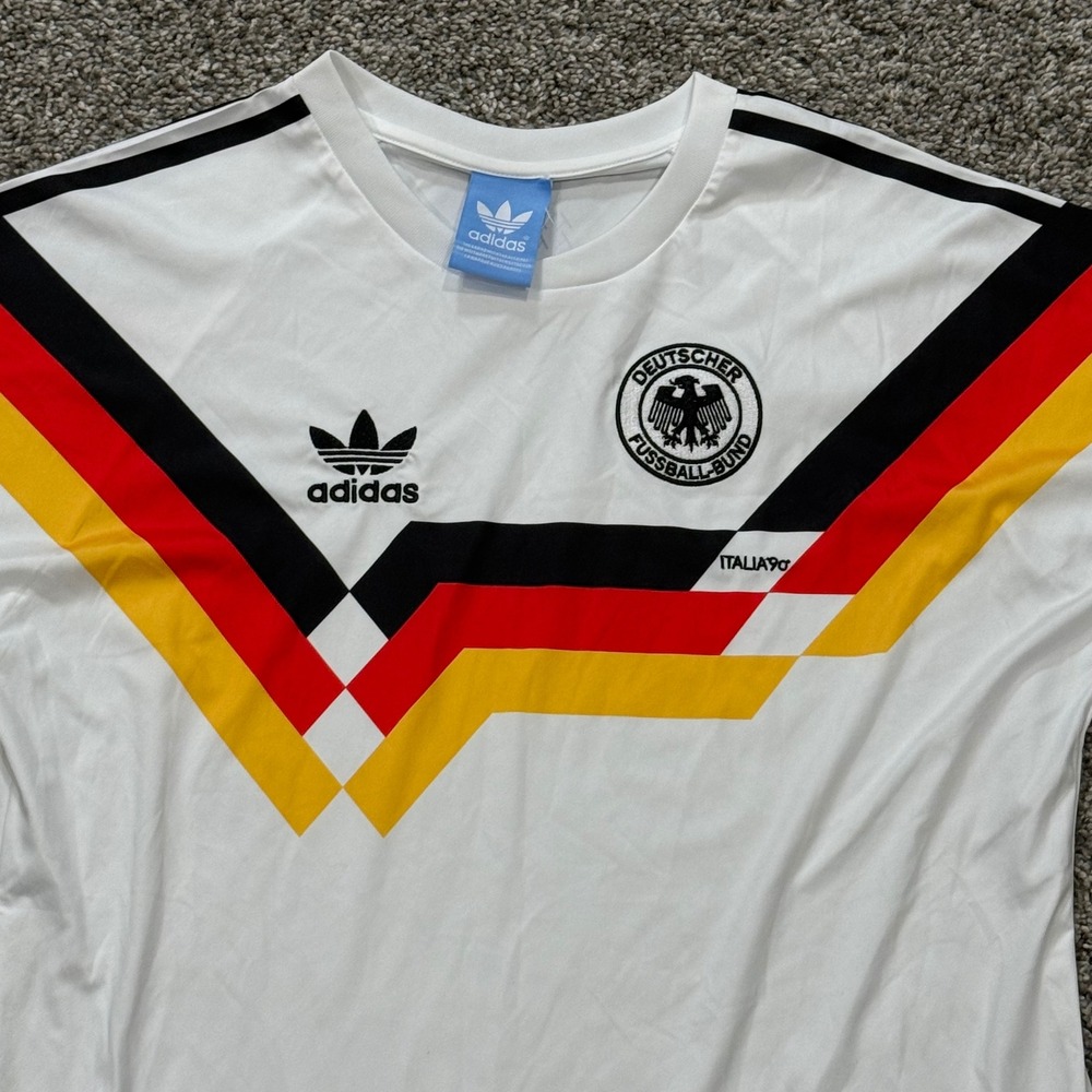 Vintage 1990 Adidas Originals Germany National Team Soccer Jersey Remake Mens XL - Picture 2 of 5